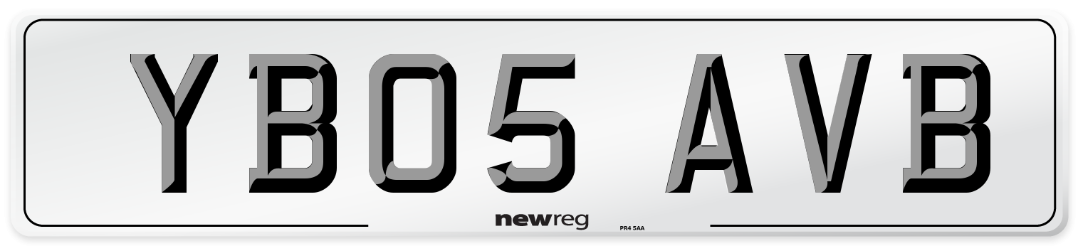 YB05 AVB Number Plate from New Reg